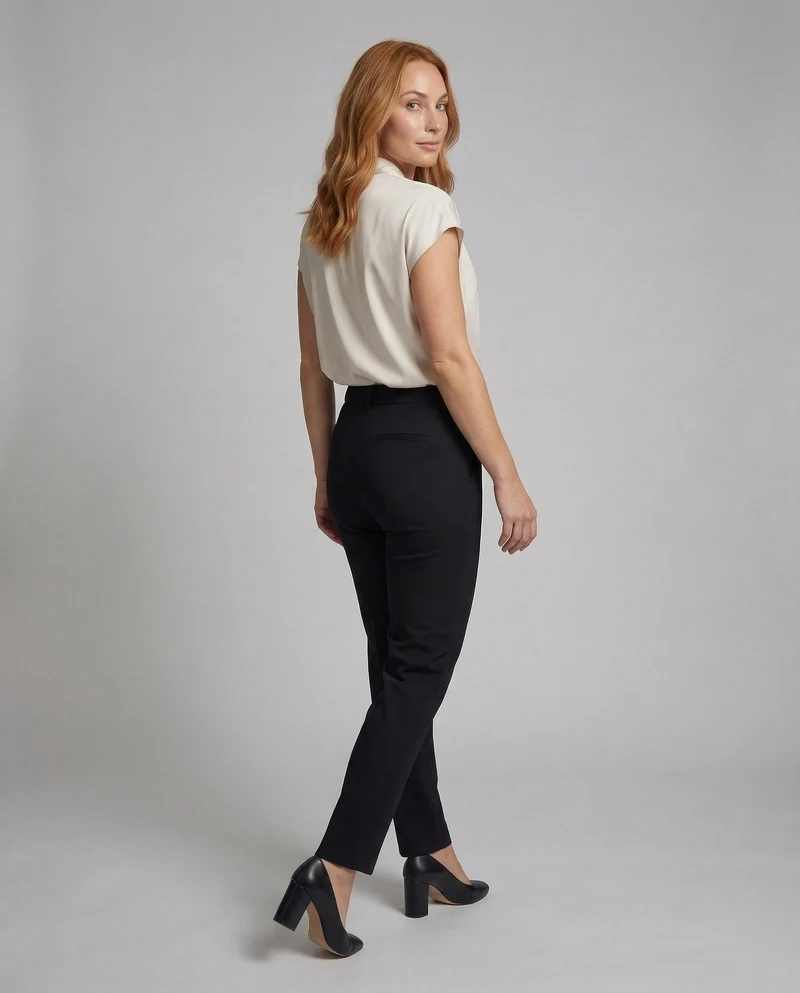 Damen Blusentop Satin-Optik Kappärmel