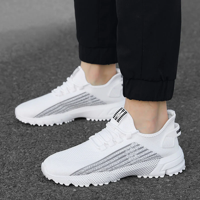 Herren nan atmungsaktive Stricksneaker mit profilierter Laufsohle und gepolsterter Fersenmanschette
