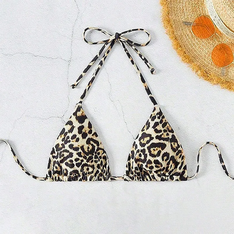 Damen Triangle-Bikinioberteil mit raffiniertem Tiermotiv