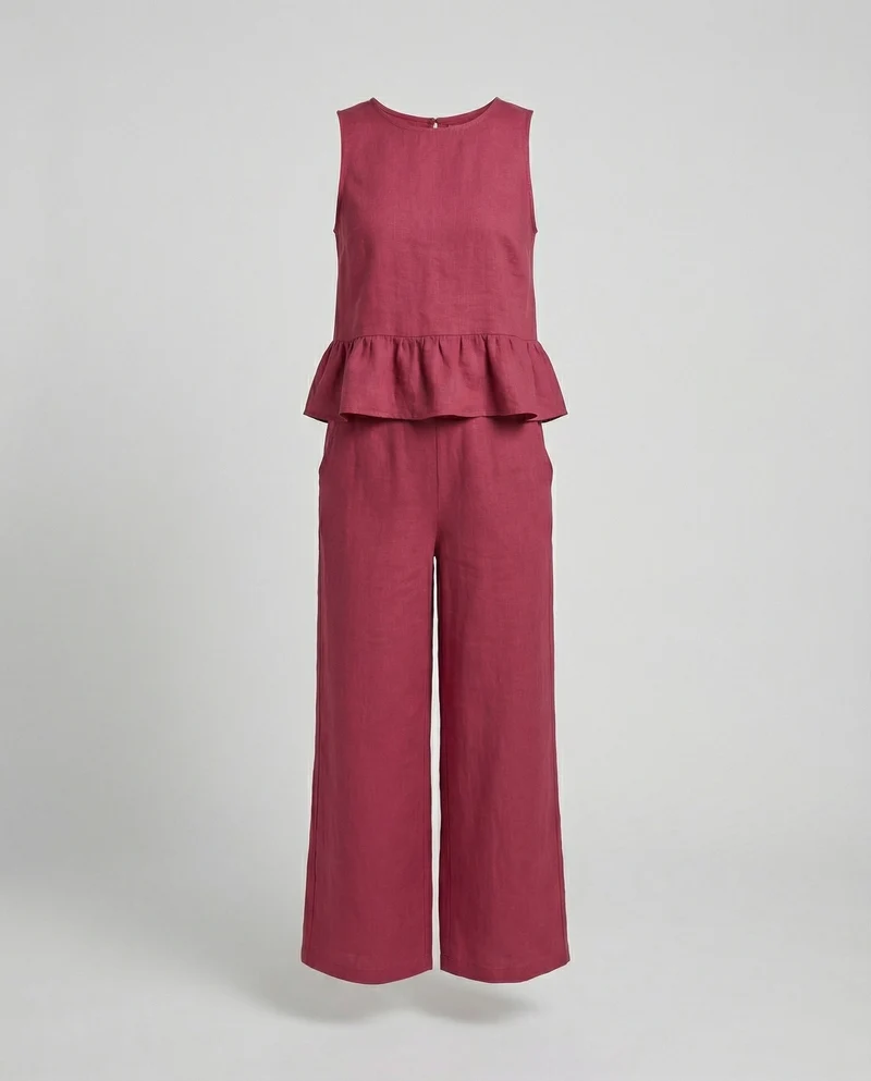 Damen Zweiteiler Set Sommer Palazzohose