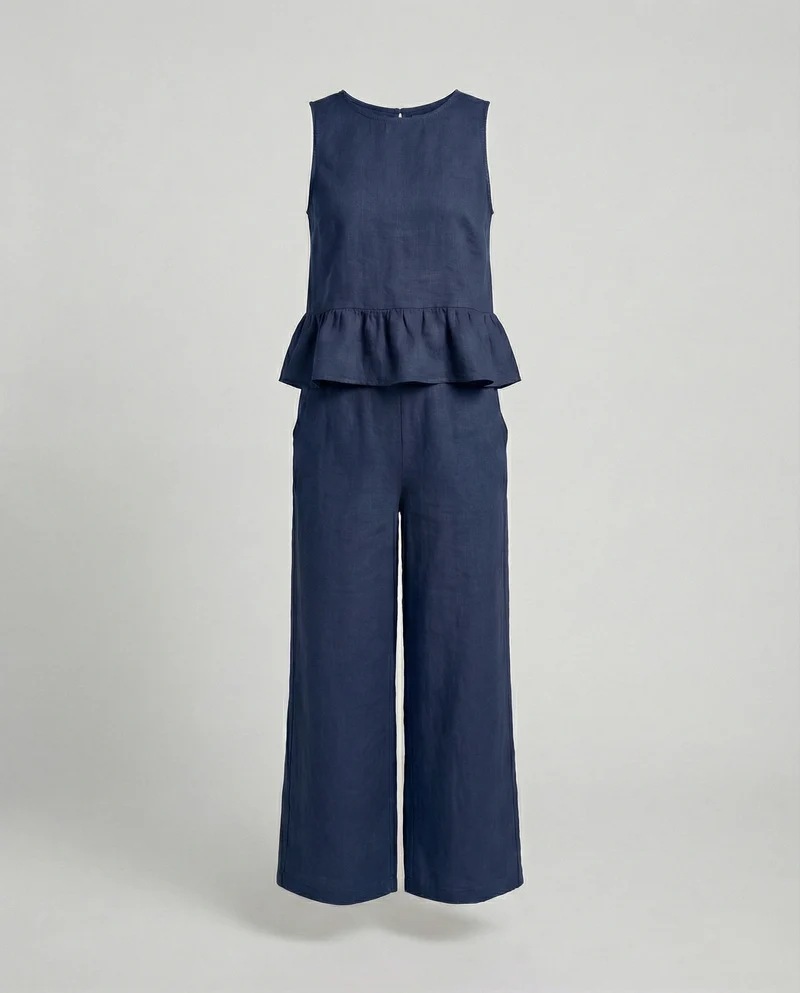 Damen Zweiteiler Set Sommer Palazzohose