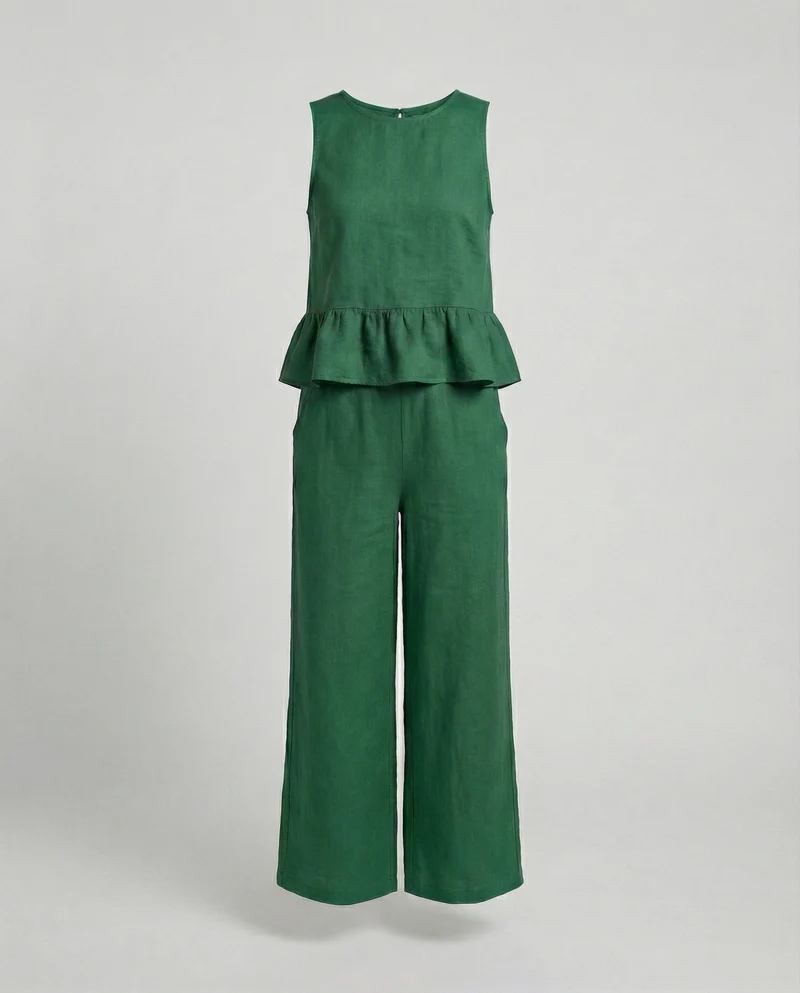 Damen Zweiteiler Set Sommer Palazzohose
