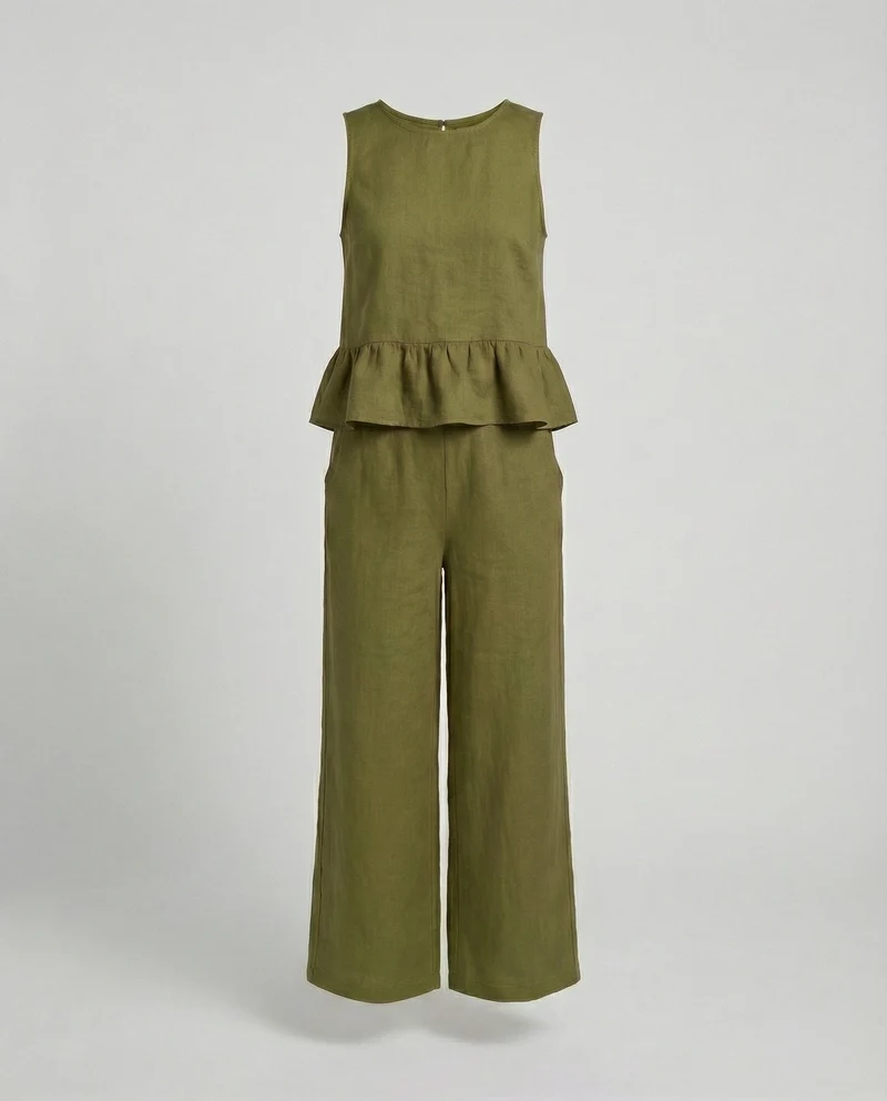 Damen Zweiteiler Set Sommer Palazzohose