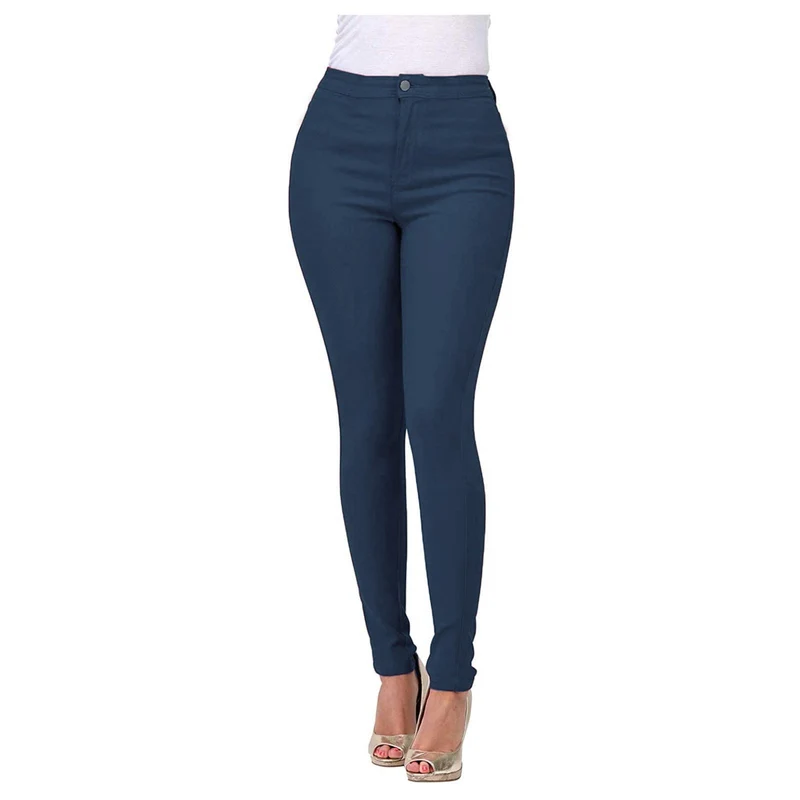 Damen Hoch geschnittene Skinny Jeans mit elastischem Stretch
