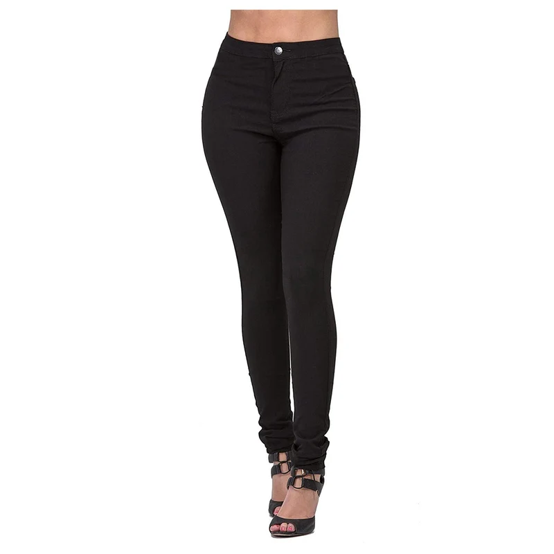Damen Hoch geschnittene Skinny Jeans mit elastischem Stretch
