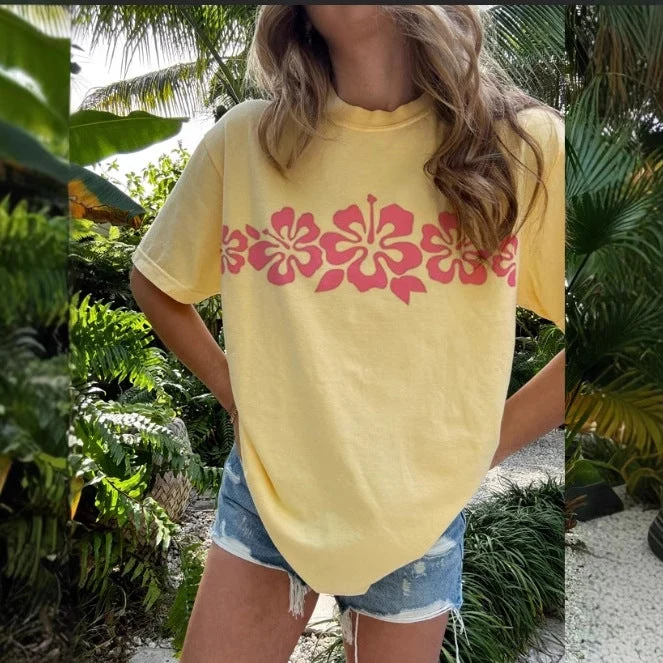Damen T-Shirt mit floralem Grafikdruck Nord Taschen