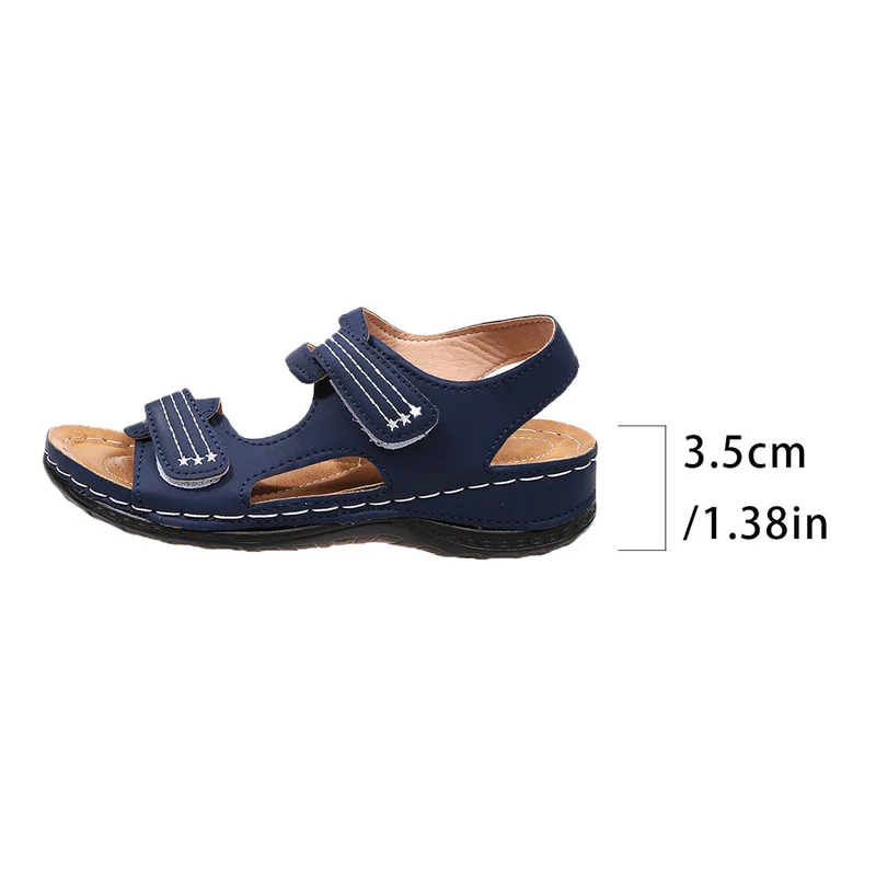 Damen Komfortable Klett-Sandalen mit anatomischer Fußbettgestaltung