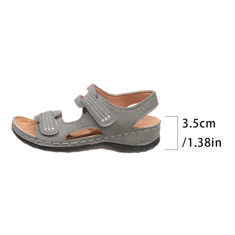Damen Komfortable Klett-Sandalen mit anatomischer Fußbettgestaltung