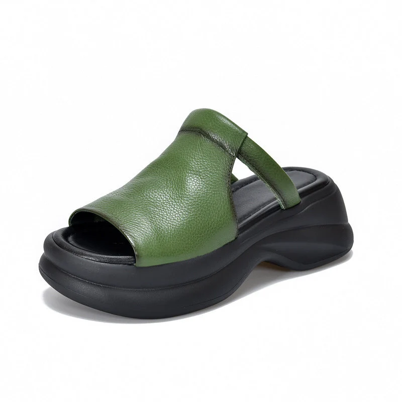 Damen Plattform-Sandalen mit eleganter Vorderseite und gepolsterter Sohle Nord Taschen
