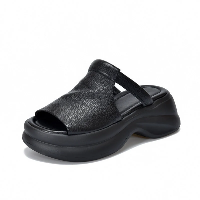 Damen Plattform-Sandalen mit eleganter Vorderseite und gepolsterter Sohle Nord Taschen