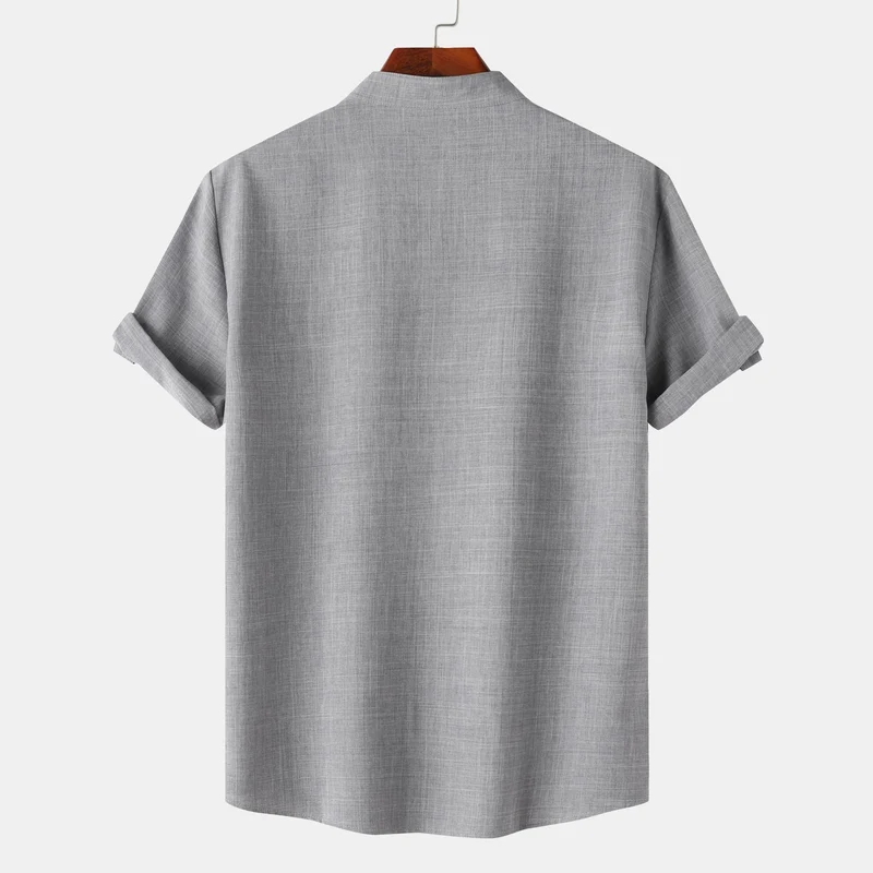 Herren Kurzarmhemd mit innovativem Henley-Ausschnitt und lässigem Look