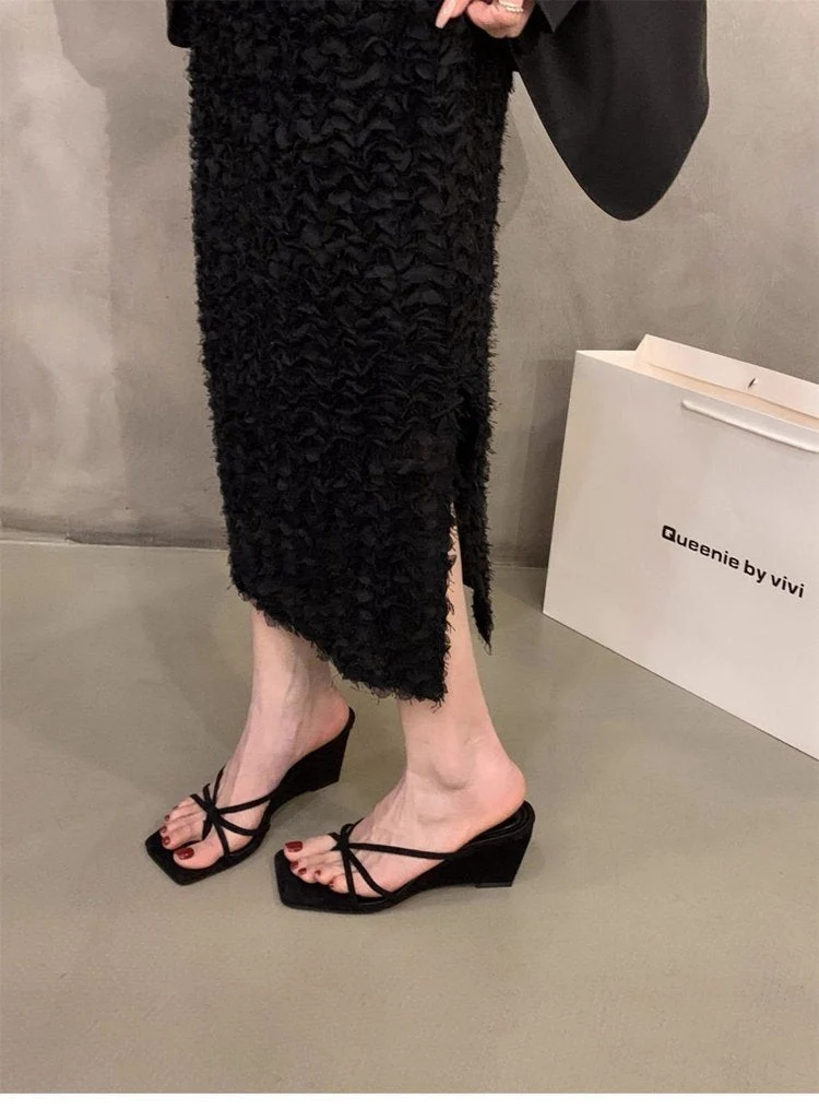 Damen Wedgesandalen mit elegantem Riemchen-Design und bequemer Innensohle Nord Taschen