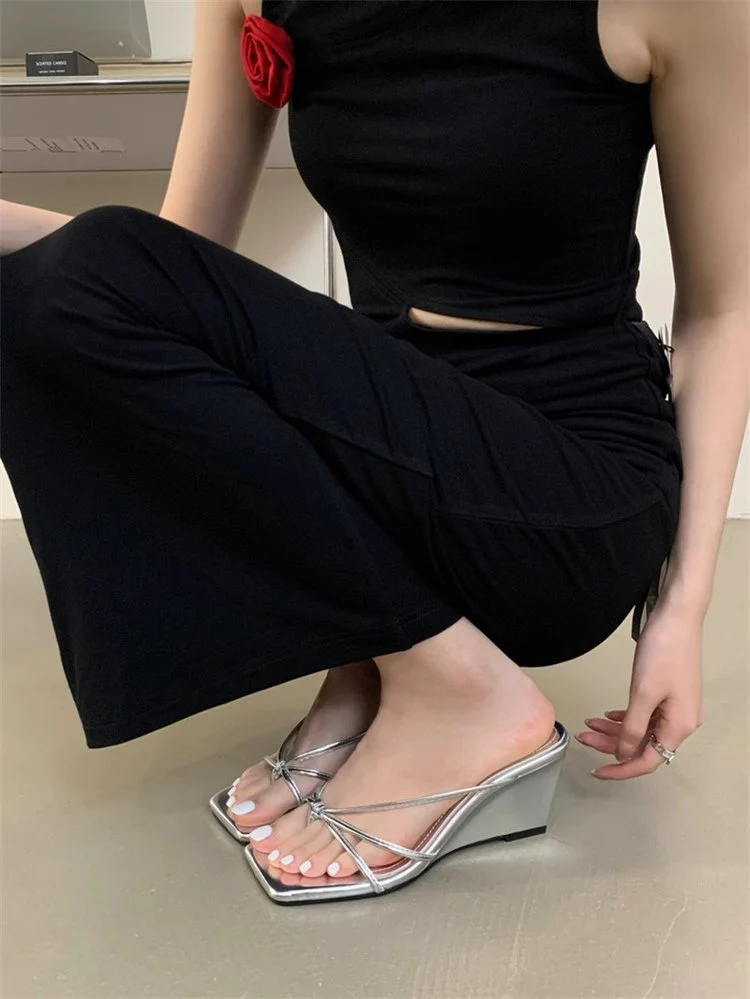 Damen Wedgesandalen mit elegantem Riemchen-Design und bequemer Innensohle Nord Taschen