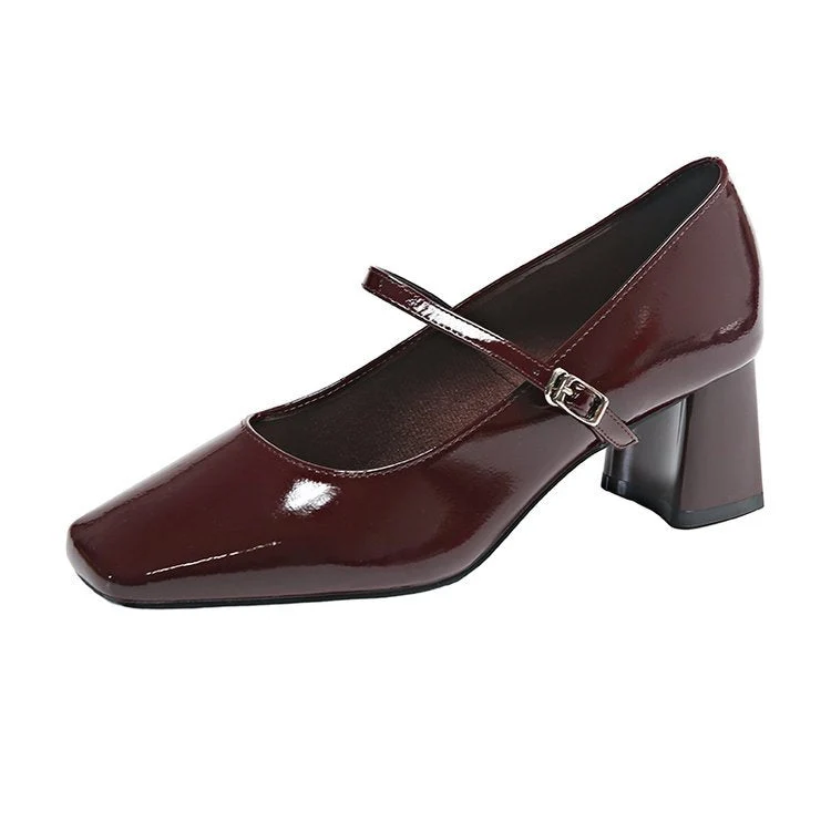 Damen spezielle Blockabsatz-Pumps mit verstellbarem Riemen Nord Taschen