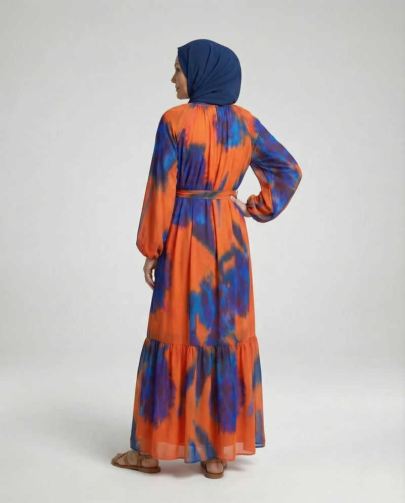 Maxikleid Sommer Damen Stufenrock