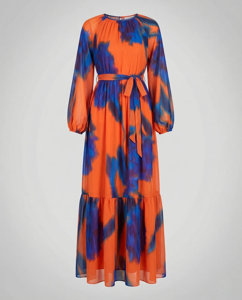 Maxikleid Sommer Damen Stufenrock