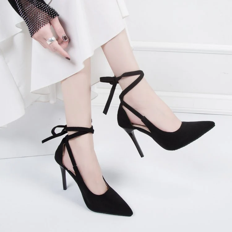 Damen High-Heels mit transparentem Knöchel