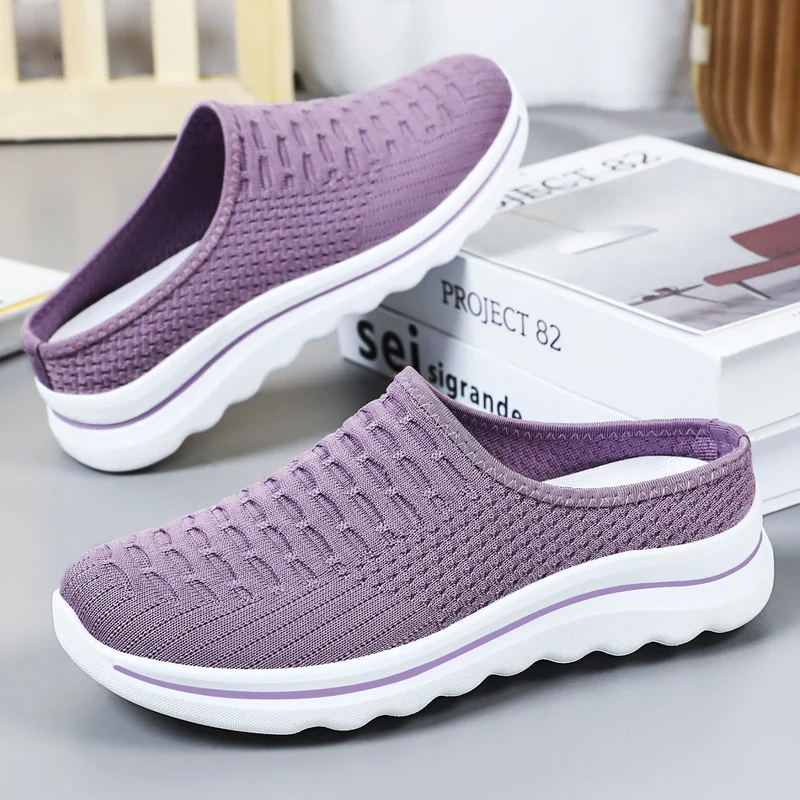 Damen Bequeme Slip-On Clogs mit atmungsaktiver Netzstruktur Nord Taschen