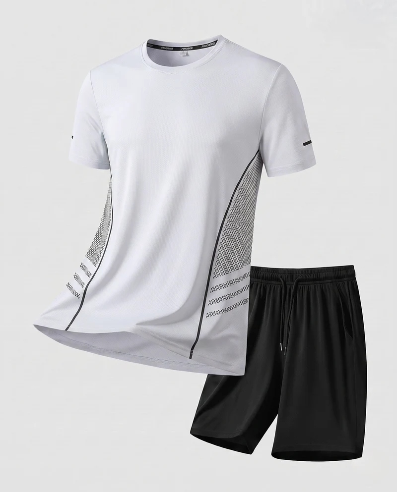 Damen sportliches Funktionsset mit atmungsaktivem Oberteil und Shorts Nord Taschen