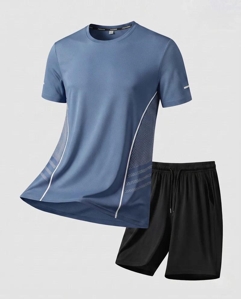 Damen sportliches Funktionsset mit atmungsaktivem Oberteil und Shorts Nord Taschen