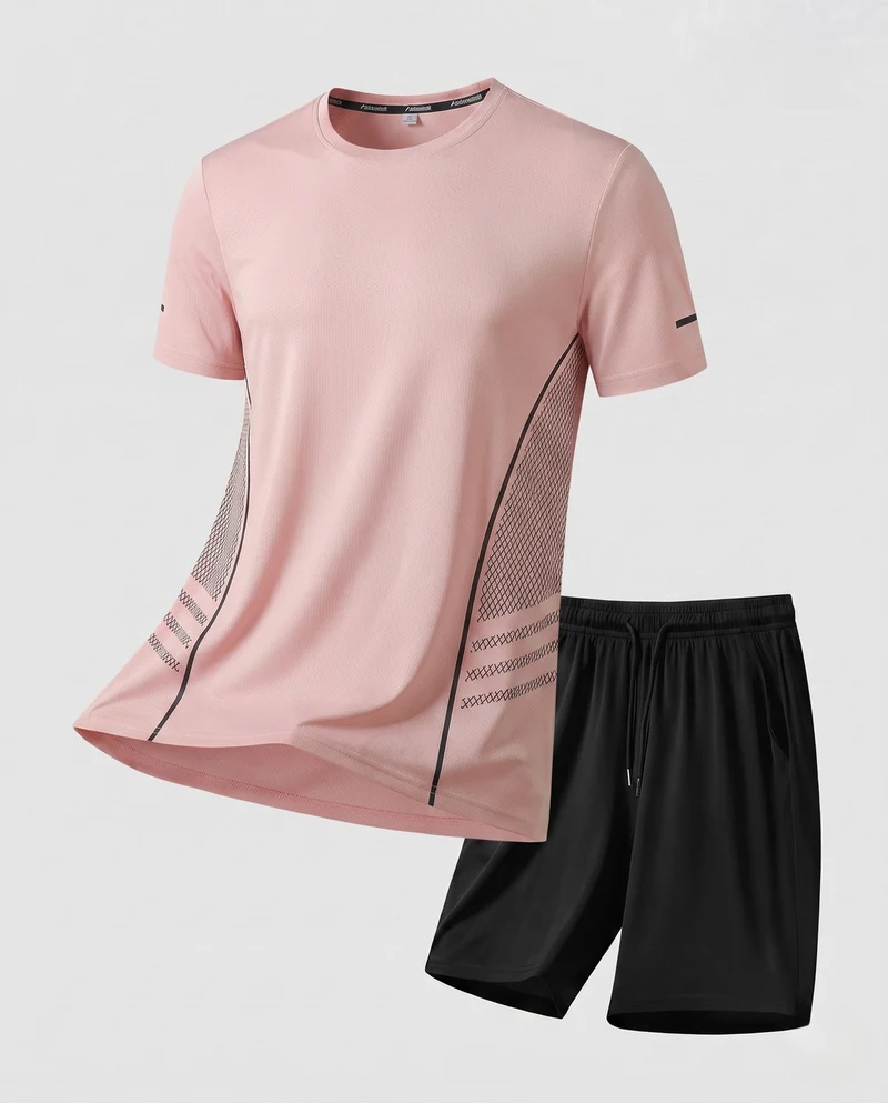 Damen sportliches Funktionsset mit atmungsaktivem Oberteil und Shorts Nord Taschen