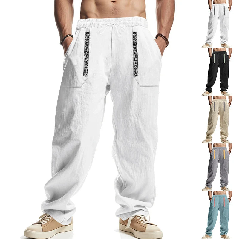 Herren lässige Cargo-Hose mit funktionalen Taschen und elastischem Bund