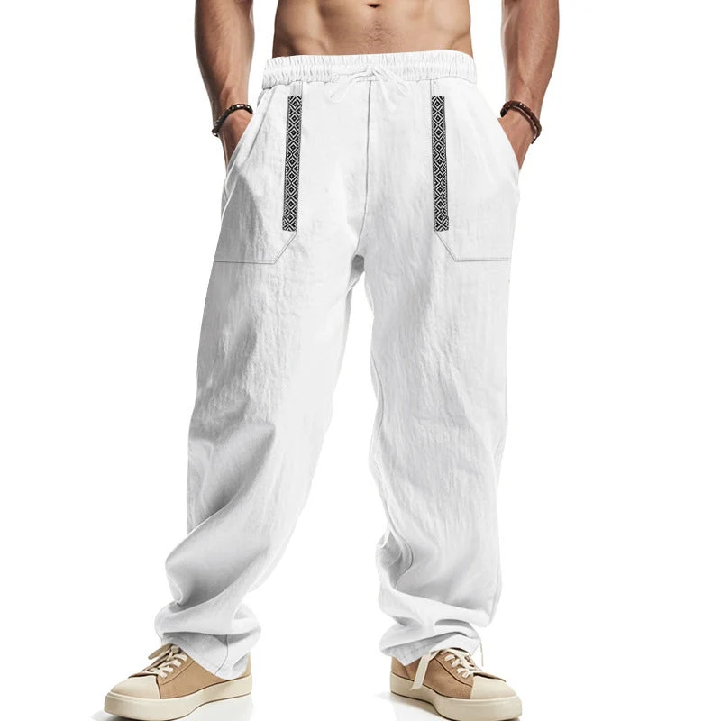 Herren lässige Cargo-Hose mit funktionalen Taschen und elastischem Bund