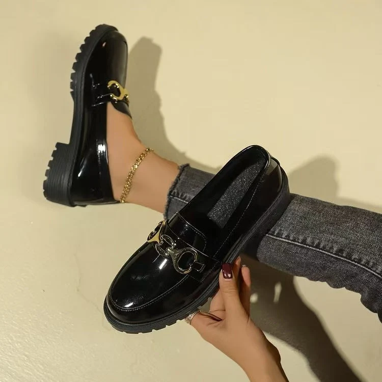 Damen Modische Loafers mit dekorativem Schleifchen