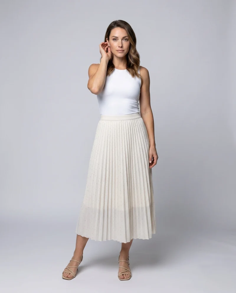 Damen Plissierter Midirock mit elegantem Stil
