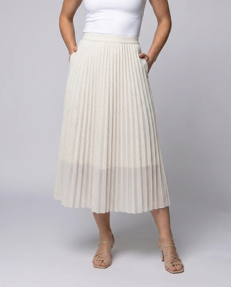 Damen Plissierter Midirock mit elegantem Stil
