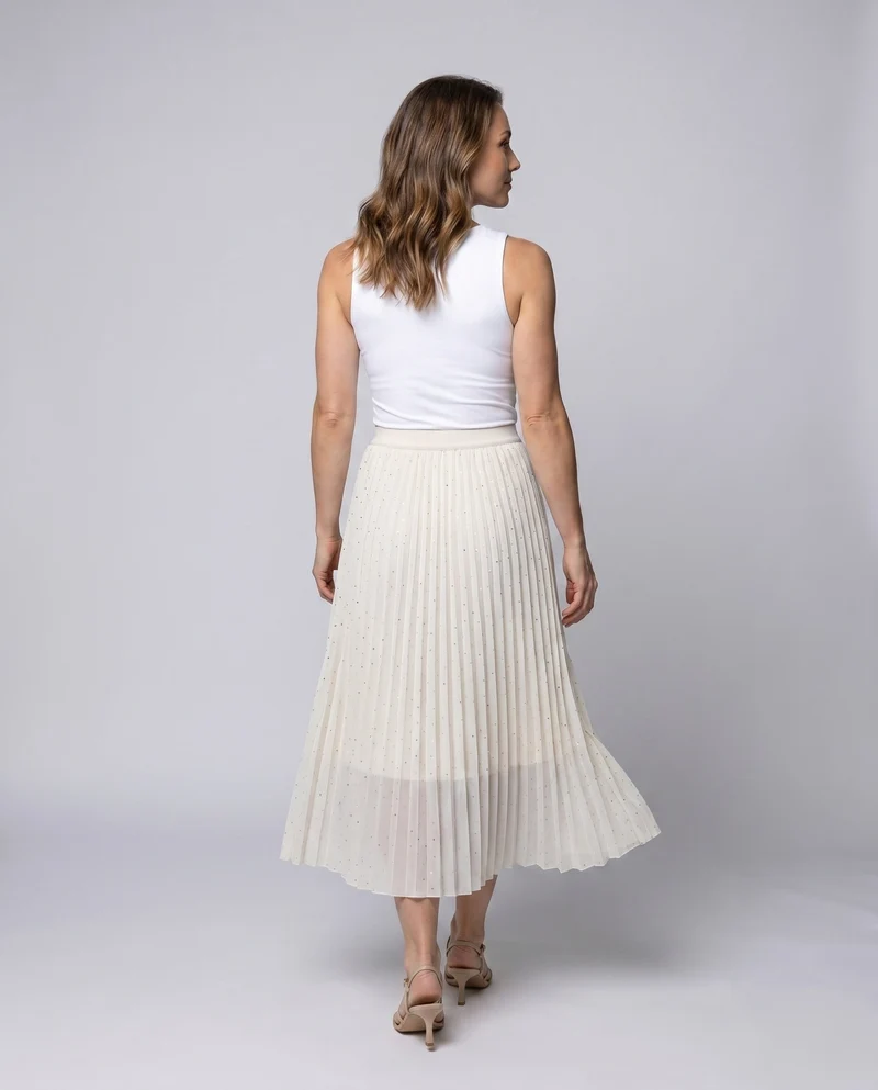 Damen Plissierter Midirock mit elegantem Stil