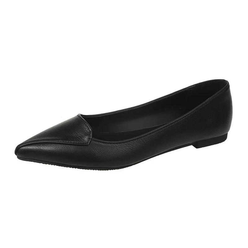Damen spitze Ballerinas aus hochwertigem Leder
