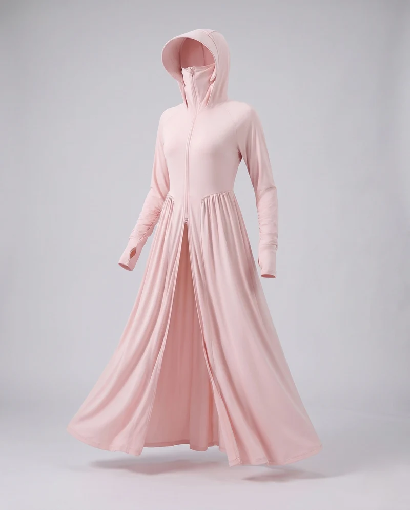 Damen UV-Schutz Maxi-Jacke mit Kapuze