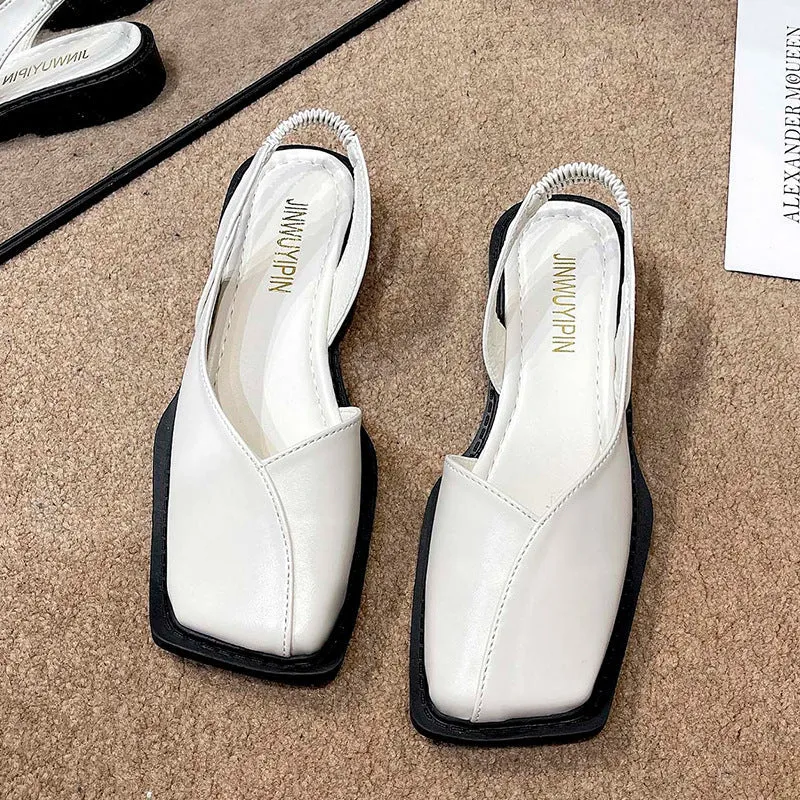 Damen Elegante Riemchen-Sandalen mit quadratischer Zehenpartie und flexibler Sohle