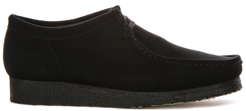 Clarks Originals Wallabee In Black Suede For Men