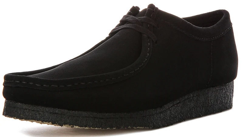 Clarks Originals Wallabee In Black Suede For Men