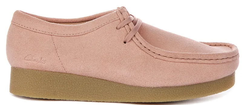Clarks Wallabee Evo In Light Pink For Women