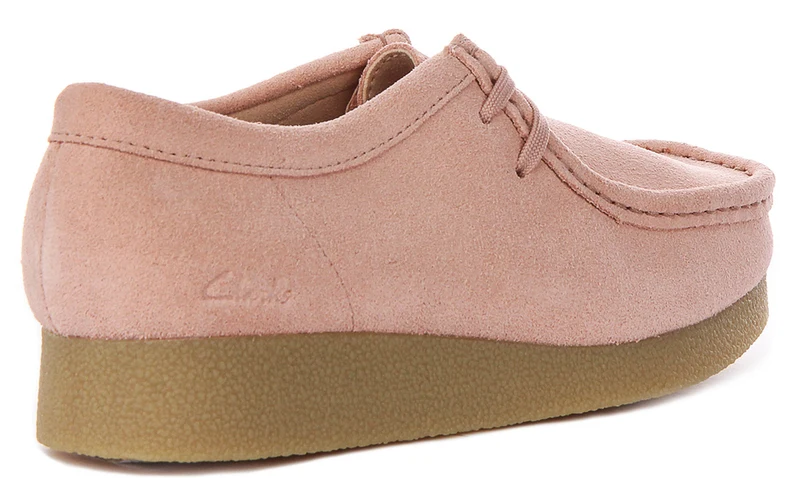 Clarks Wallabee Evo In Light Pink For Women