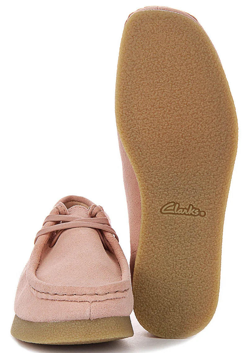 Clarks Wallabee Evo In Light Pink For Women