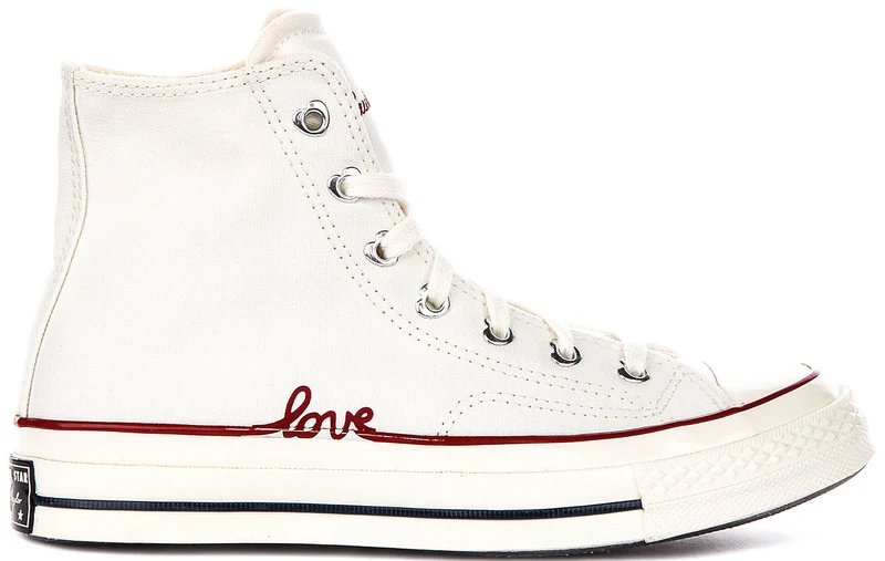 Converse Chuck 70s Hi A19060C In White Red Love