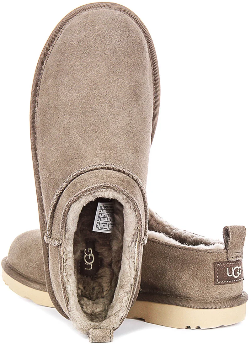 UGG K Classic Micro In Grey For Juniors