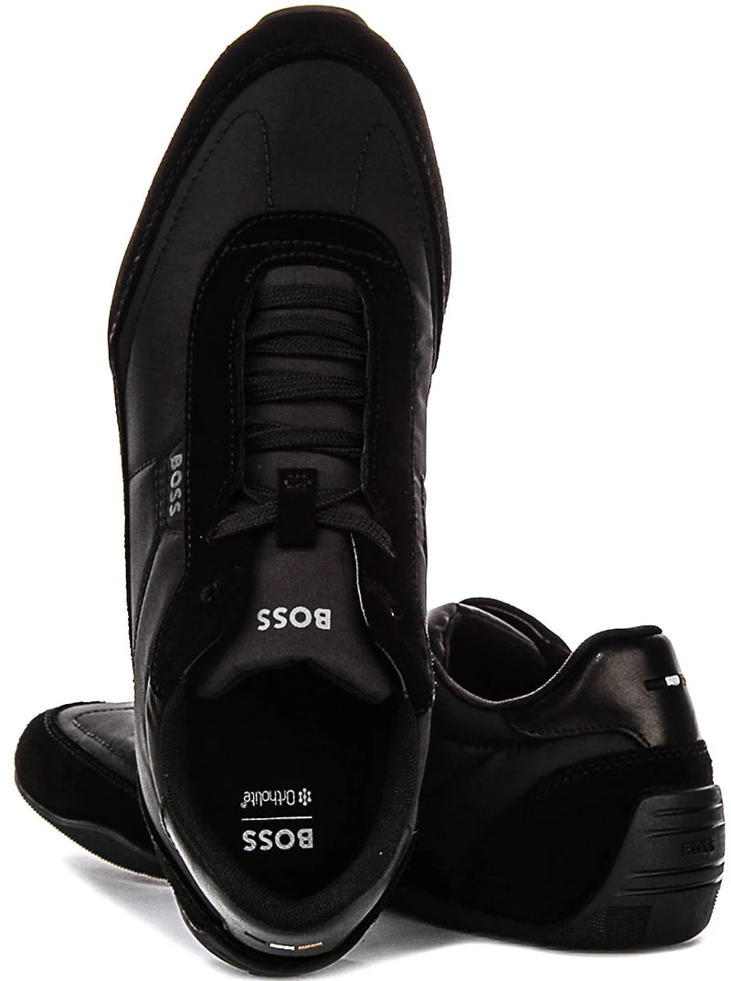 Boss Jaylen Low Profile In Black Suede For Men