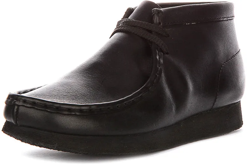 Clarks Originals Wallabee Boot In Black For Junior