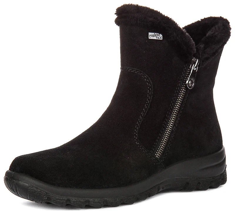 Rieker Warm Boots L7162-00 In Black For Women