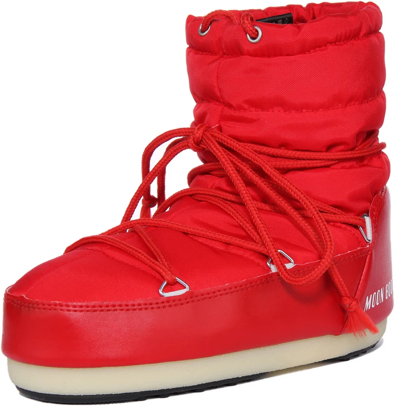 Moon Boot Nylon Low In Red For Women