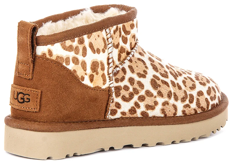 UGG Classic Ultra Mini In Brown Leopard For Women