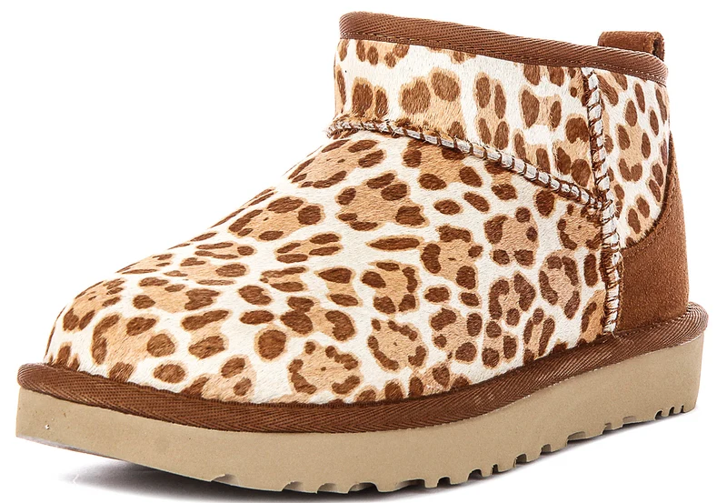 UGG Classic Ultra Mini In Brown Leopard For Women
