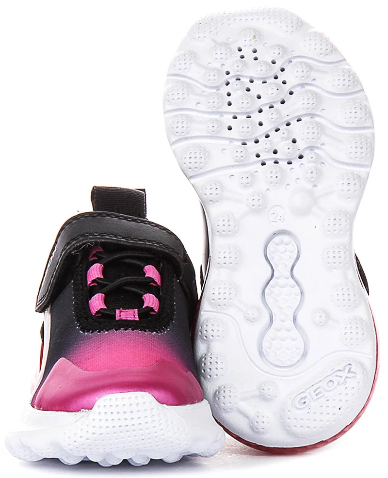 Geox J Activart A In Black Fushia For Kid