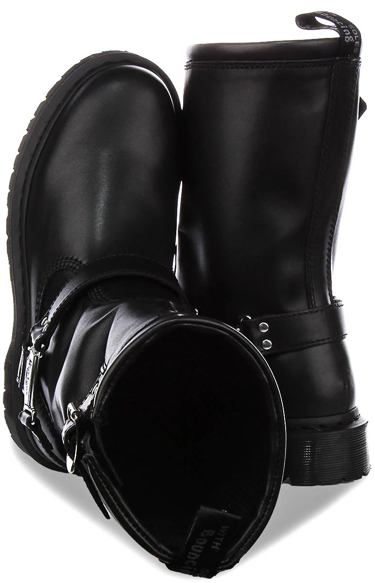 Dr Martens Anistone Hi Biker Boot In Black