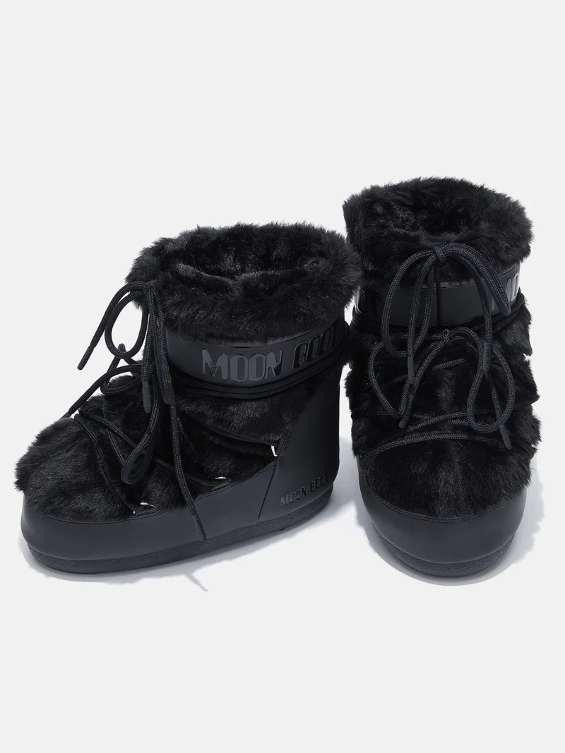 Moon Boot - Icon Low Faux Fur 80D1409390 - N001 Black